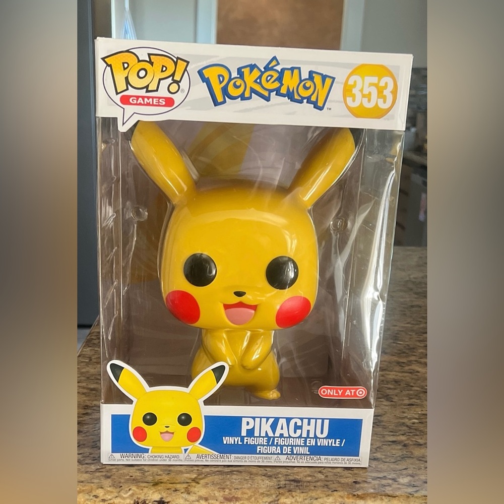 Funko Figure 2018 Pikachu #353 Pop Games Pokemon Nintendo Anime 10” Vinyl figure